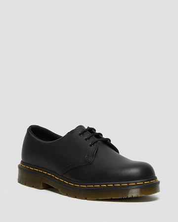 Black Women's Dr Martens 1461 Slip Resistant Leather Oxfords Shoes | CA 368OKI